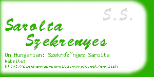 sarolta szekrenyes business card